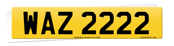 Registration number WAZ 2222